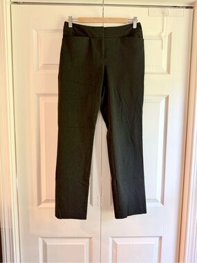 Ann Taylor Straight-Leg Work Pants - Dark Gray